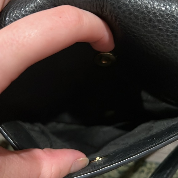 Michael Kors Black Small Half Dome Leather Crossbody - Picture 7 of 8